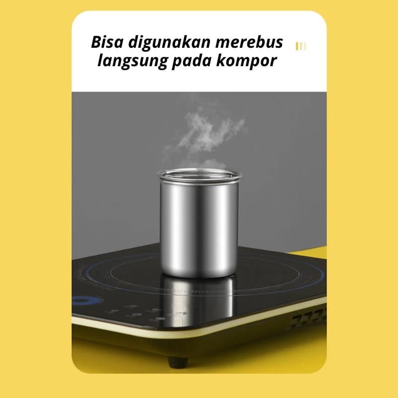 Office Cup Fashion 500ml - CREAM (Mug Tahan Panas Dingin Free Sedotan) (055)