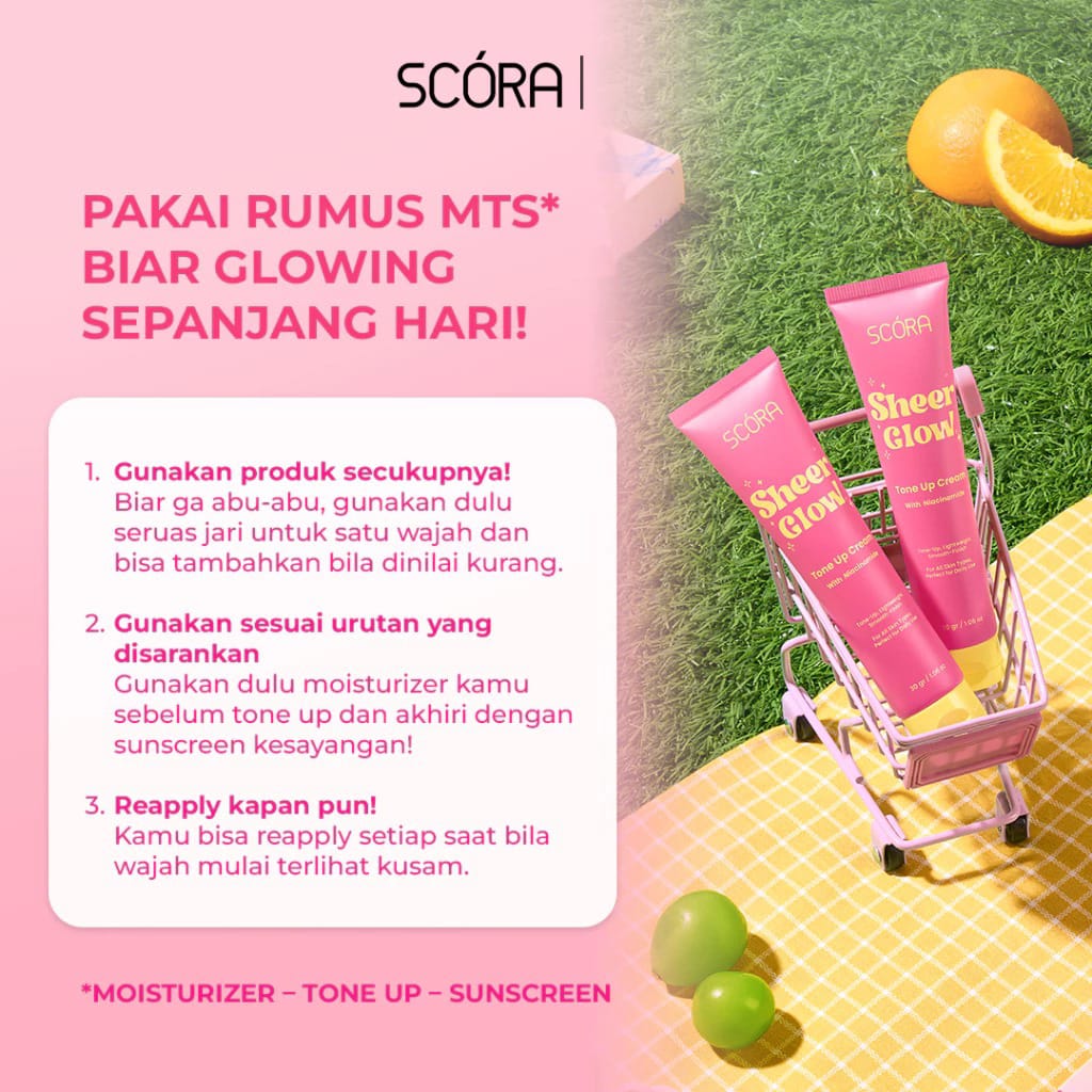 Scora Sheer Glow Tone Up Cream With Niacinamide 30gr