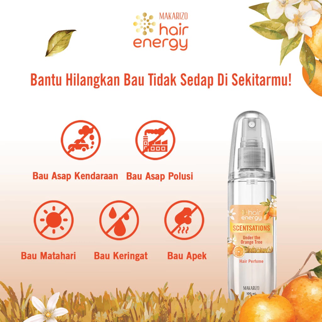 Makarizo Hair Energy Scentsations Hair Perfume 100ml - Under The Orange Tree