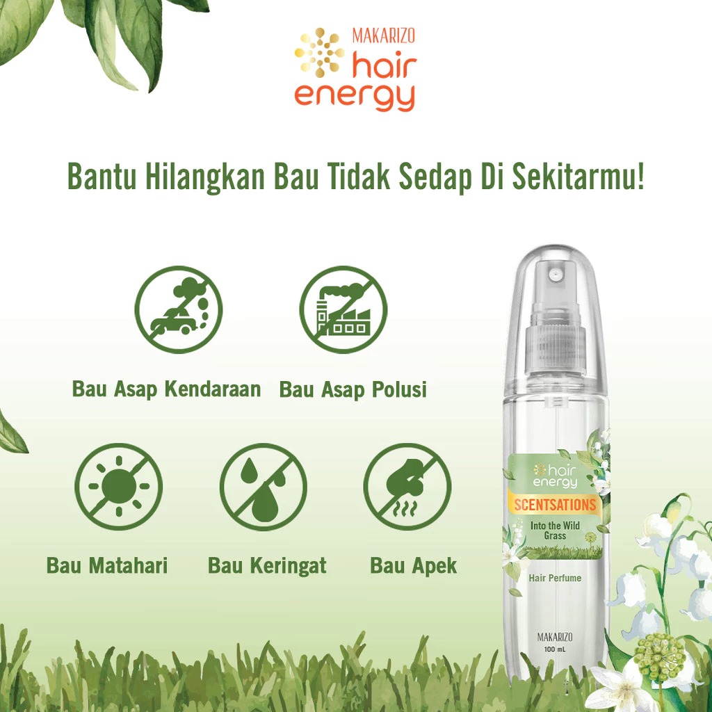 Makarizo Hair Energy Scentsations Hair Perfume 100ml - Into The Wild Grass