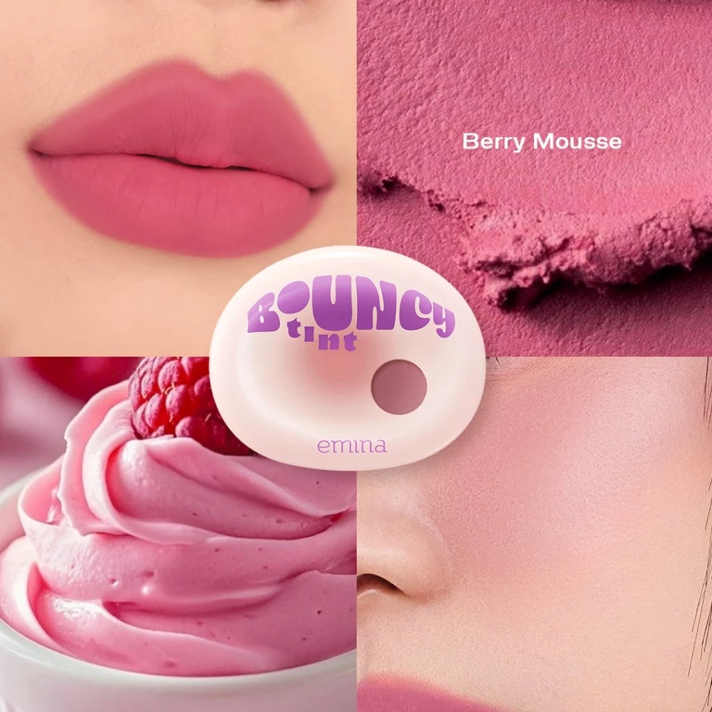 Emina Bouncy Tint 7.4gr - 04 Berry Mousse Emina Bouncy Tint 7.4gr - 04 Berry Mousse