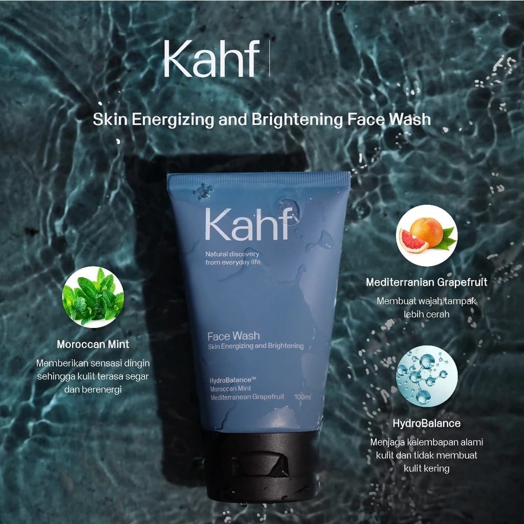 (PAKET ISI 3) Kahf Face Wash 100ml - Skin Energizing and Brightening