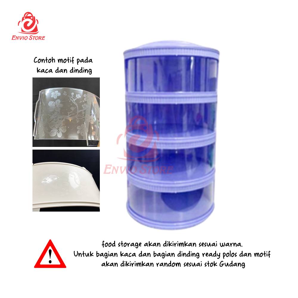 TRI J - Food Storage 4 Susun - UNGU (Tudung Saji Susun 4 Layer) TRI J - Food Storage 4 Susun - UNGU (Tudung Saji Susun 4 Layer)