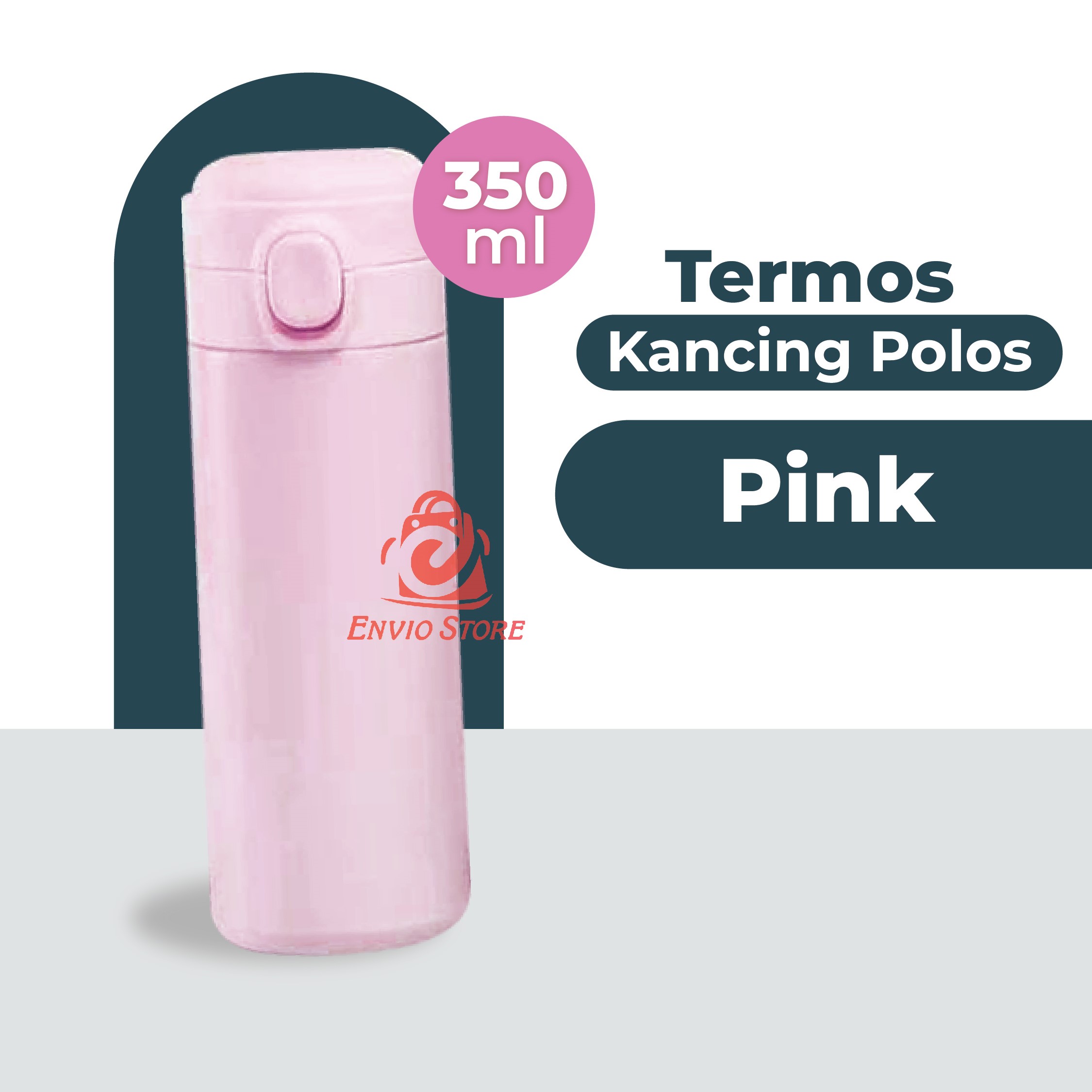 Termos MINI Kancing Warna Pastel 350ml - PINK (Botol Minum Stainless Steel) (HN4014) Termos MINI Kancing Warna Pastel 350ml - PINK (Botol Minum Stainless Steel) (HN4014)