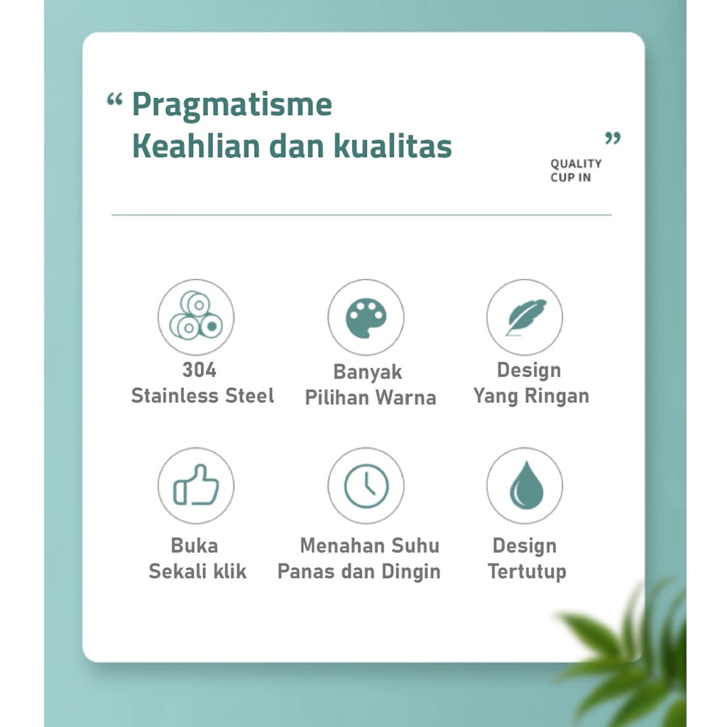 Termos MINI Kancing Warna Pastel 350ml - PINK (Botol Minum Stainless Steel) (HN4014)