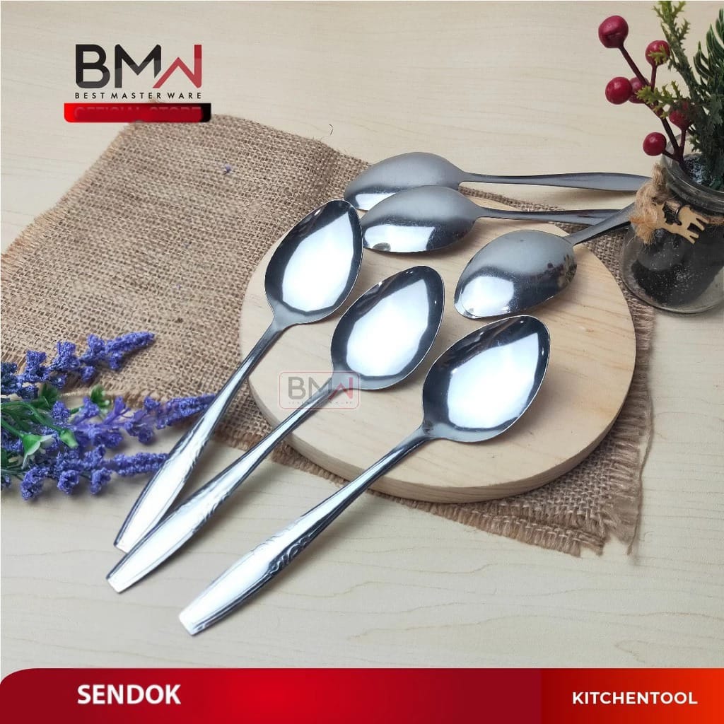 (ISI 12) BMW Sendok Makan Stainless Steel Tableware (389) (ISI 12) BMW Sendok Makan Stainless Steel Tableware (389)