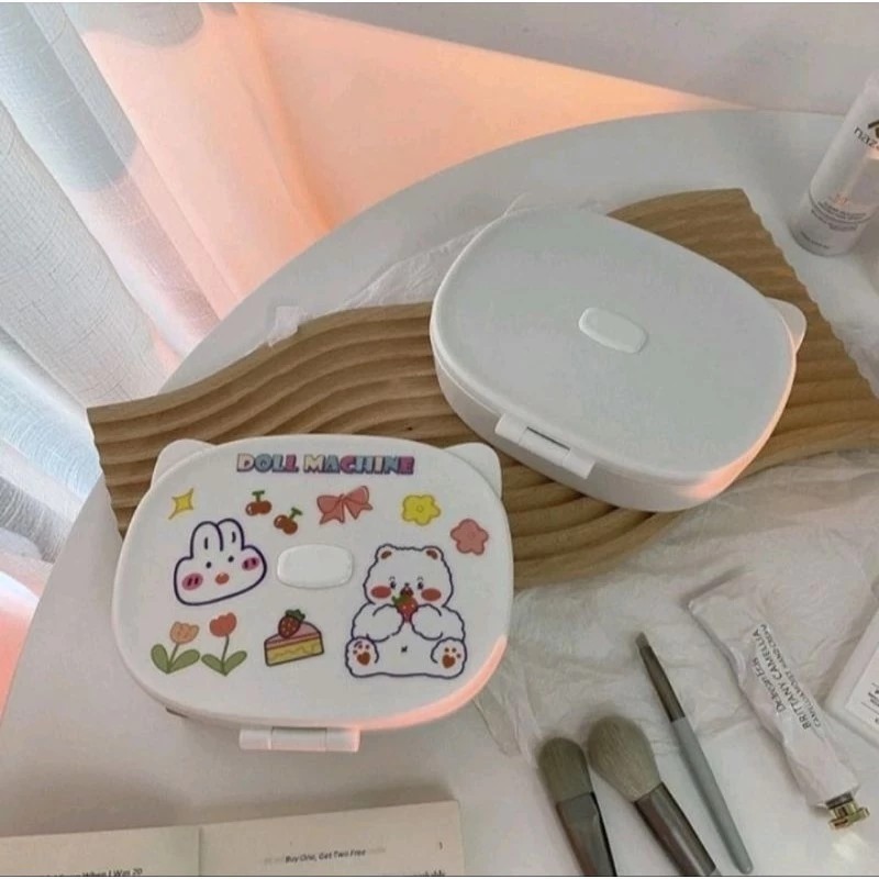 Cosmetic Mirror Cat - PINK (Rak Cermin Organizer Lipat) (AK2-08)