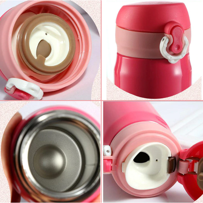 Termos KANCING POLOS 500ml - HITAM (Botol Minum Tahan Panas & Dingin)