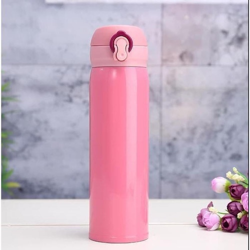 Termos KANCING POLOS 500ml - PINK (Botol Minum Tahan Panas & Dingin) Termos KANCING POLOS 500ml - PINK (Botol Minum Tahan Panas & Dingin)
