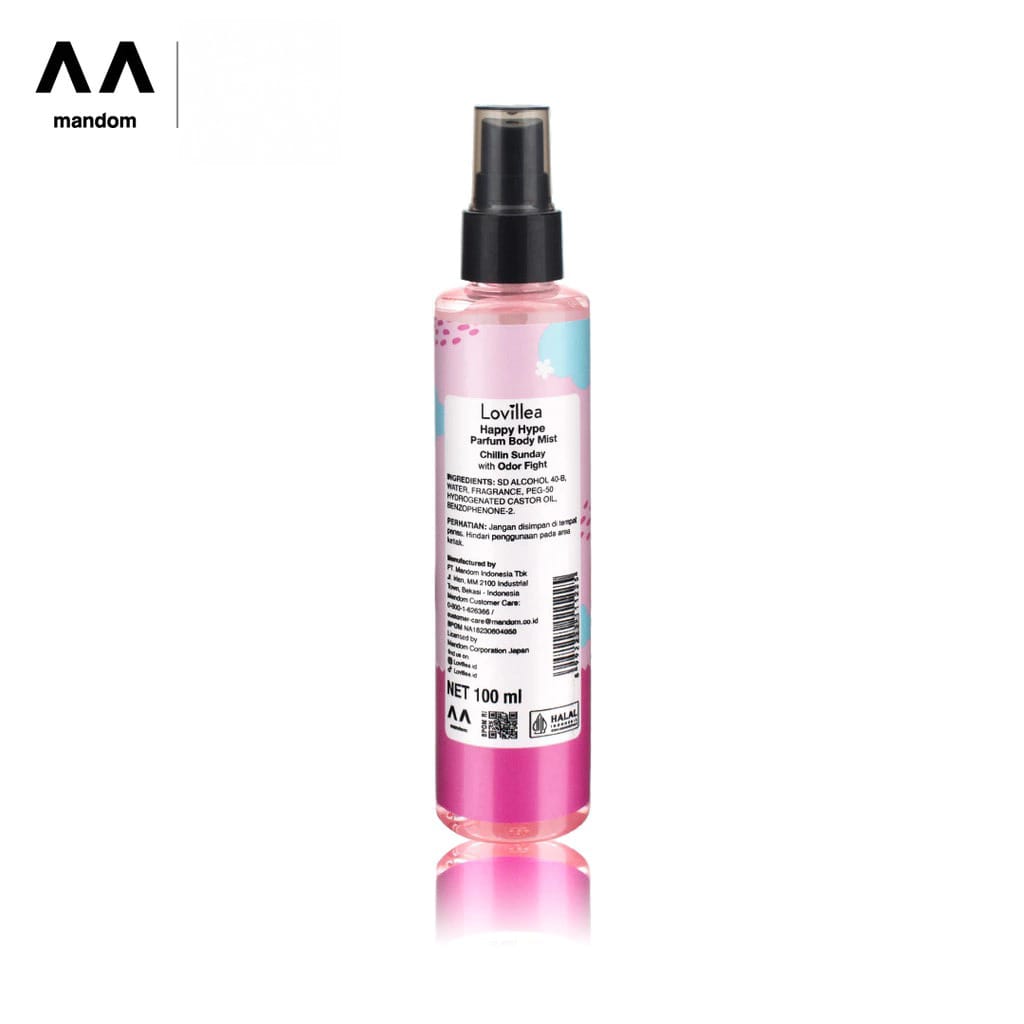 Lovillea Happy Hype Parfum Body Mist 100ml - Chillin Sunday Lovillea Happy Hype Parfum Body Mist 100ml - Chillin Sunday