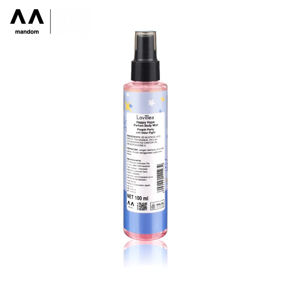 Lovillea Happy Hype Parfum Body Mist 100ml - Poppin Party