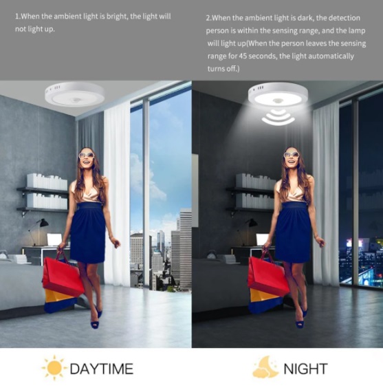 Lampu LED Sensor Gerak Otomatis Rechargeable