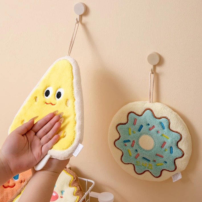 Handuk Tangan Mini Motif - DONAT (Lap Tangan / Serbet / Wash Cloth) (22cm x 17cm)