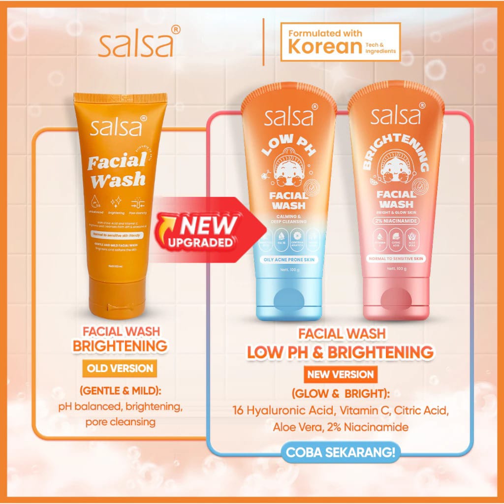 Salsa Low Ph Facial Wash Calming & Deep Cleansing 100gr - Oily Acne Prone Skin