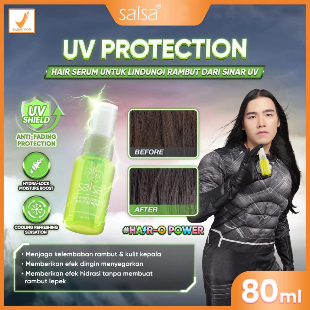 Salsa Hair Serum 80ml - UV Protection (Hijau)