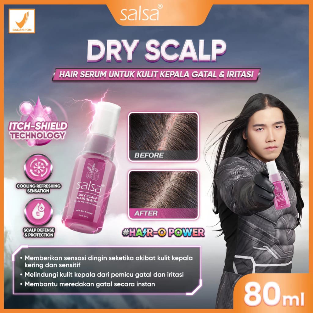 Salsa Hair Serum 80ml - Dry Scalp (Ungu)