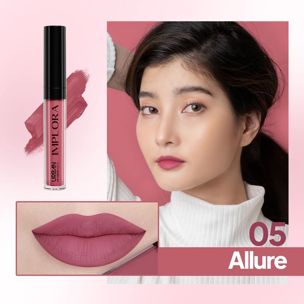 (PAKET ISI 12) Implora Urban Lipcream Matte - 05 Allure