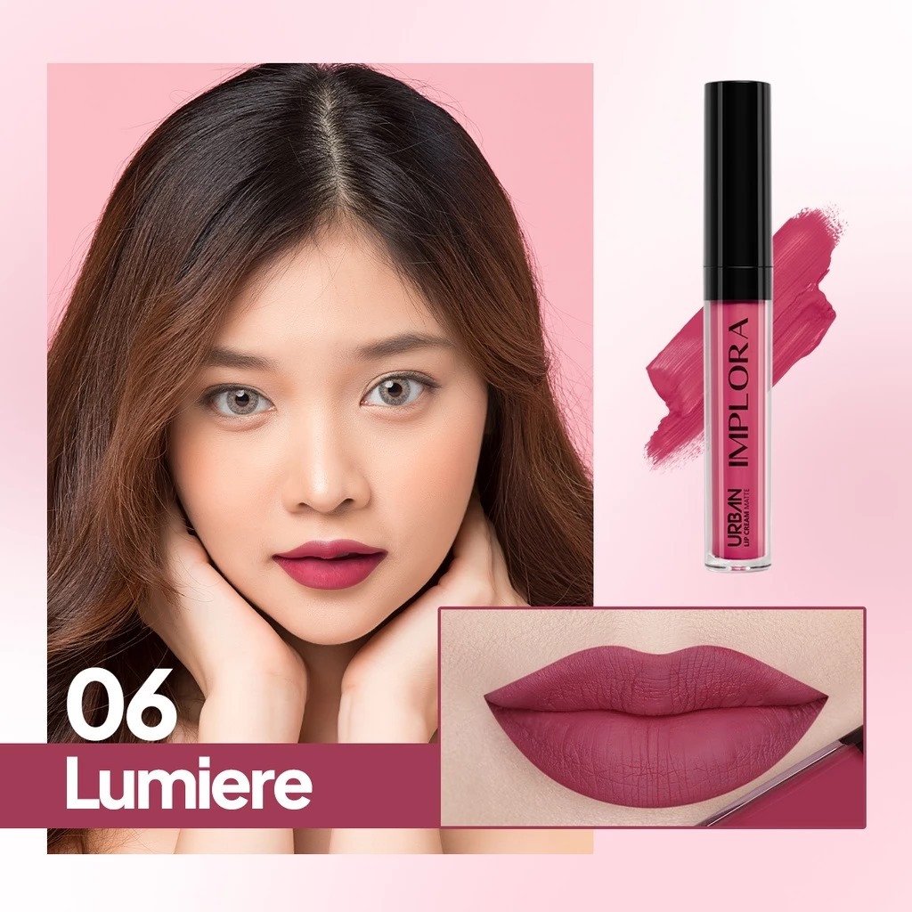 (PAKET ISI 12) Implora Urban Lipcream Matte - 06 Lumiere