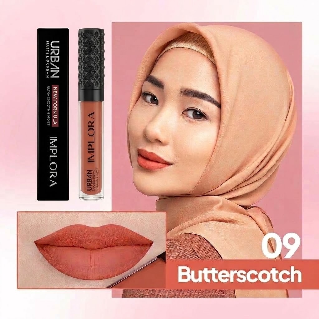 (PAKET ISI 12) Implora Urban Lipcream Matte 3.3gr - 09 Butterscotch (NEW)