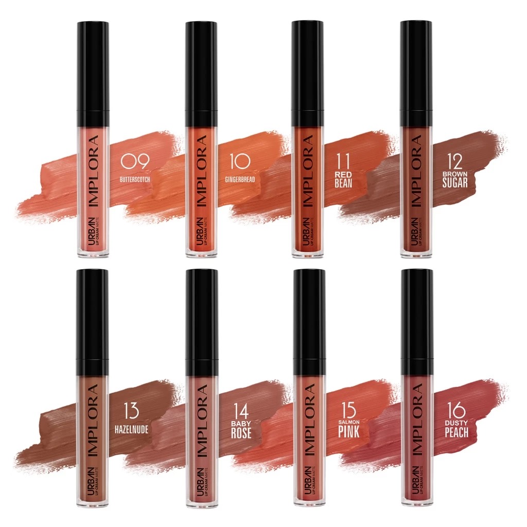 (PAKET ISI 12) Implora Urban Lipcream Matte - 09 Butterscotch
