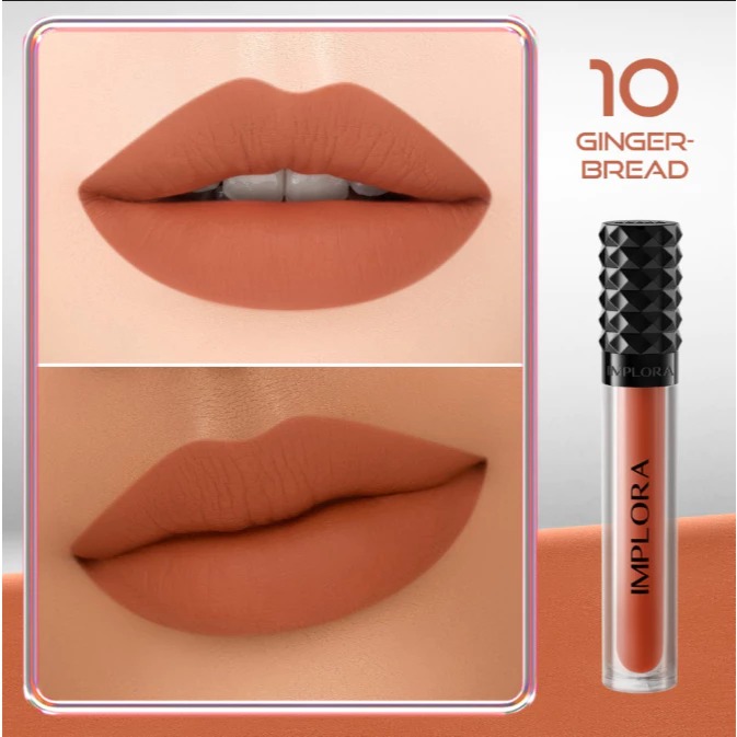 (PAKET ISI 12) Implora Urban Lipcream Matte 3.3gr - 10 Gingerbread (NEW) (PAKET ISI 12) Implora Urban Lipcream Matte 3.3gr - 10 Gingerbread (NEW)