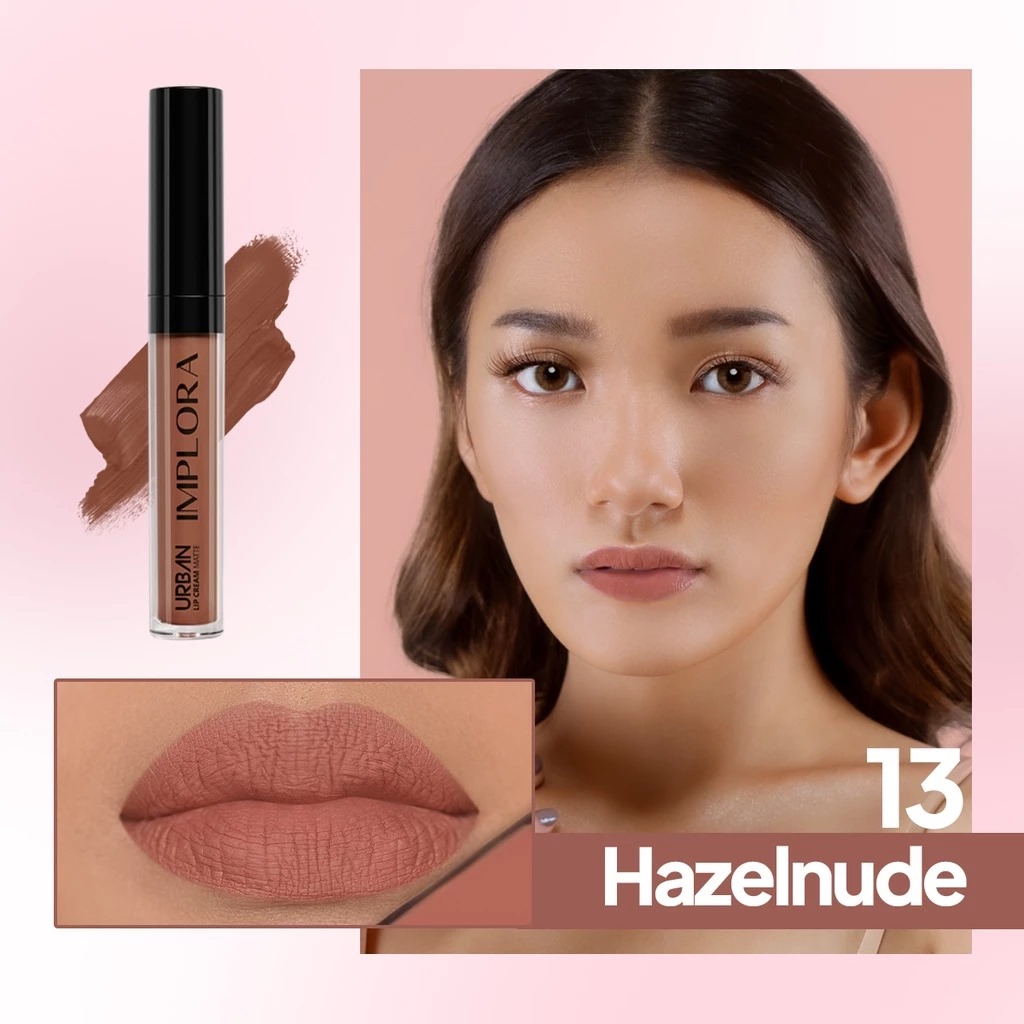 (PAKET ISI 12) Implora Urban Lipcream Matte - 13 Hazelnude (PAKET ISI 12) Implora Urban Lipcream Matte - 13 Hazelnude