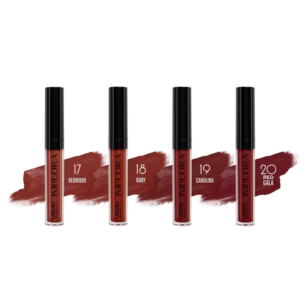 (PAKET ISI 12) Implora Urban Lipcream Matte - 13 Hazelnude