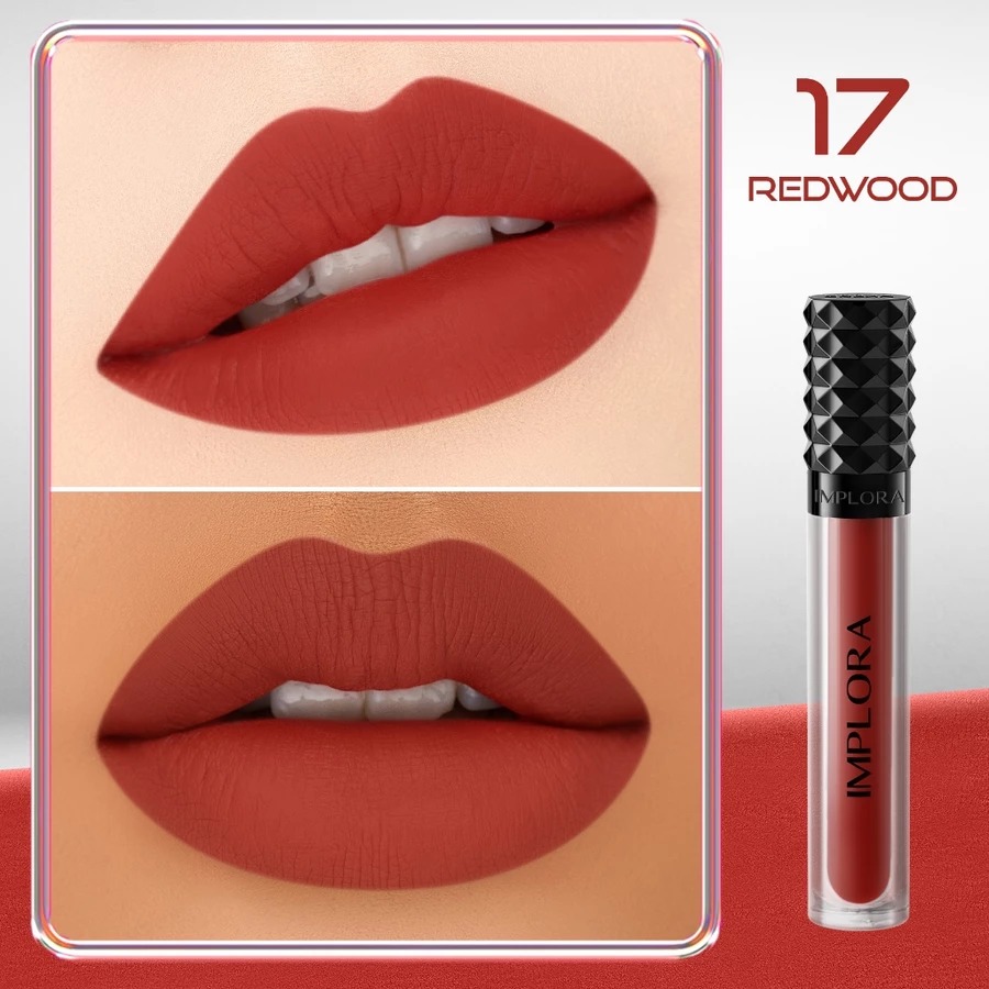 (PAKET ISI 12) Implora Urban Lipcream Matte 3.3gr - 17 Redwood (NEW)