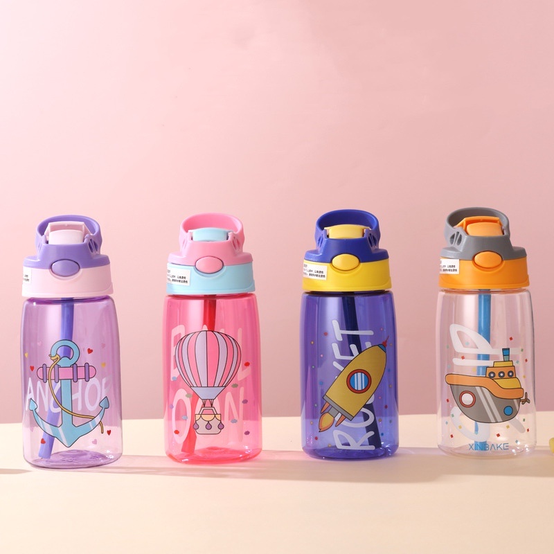 Botol Minum Warna Motif Transportasi 480ml - UNGU (BZ 276)