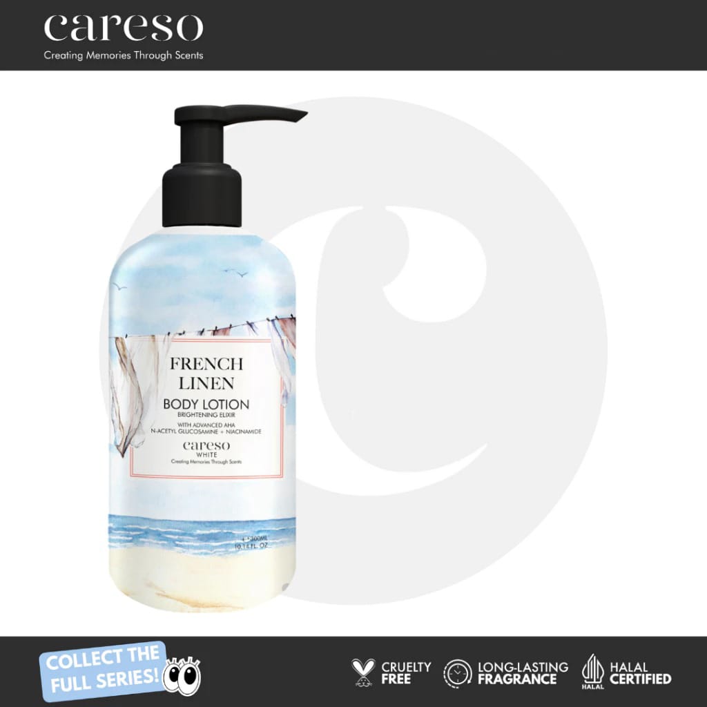 Careso Body Lotion Brightening Elixir 300ml (Pump) - French Linen