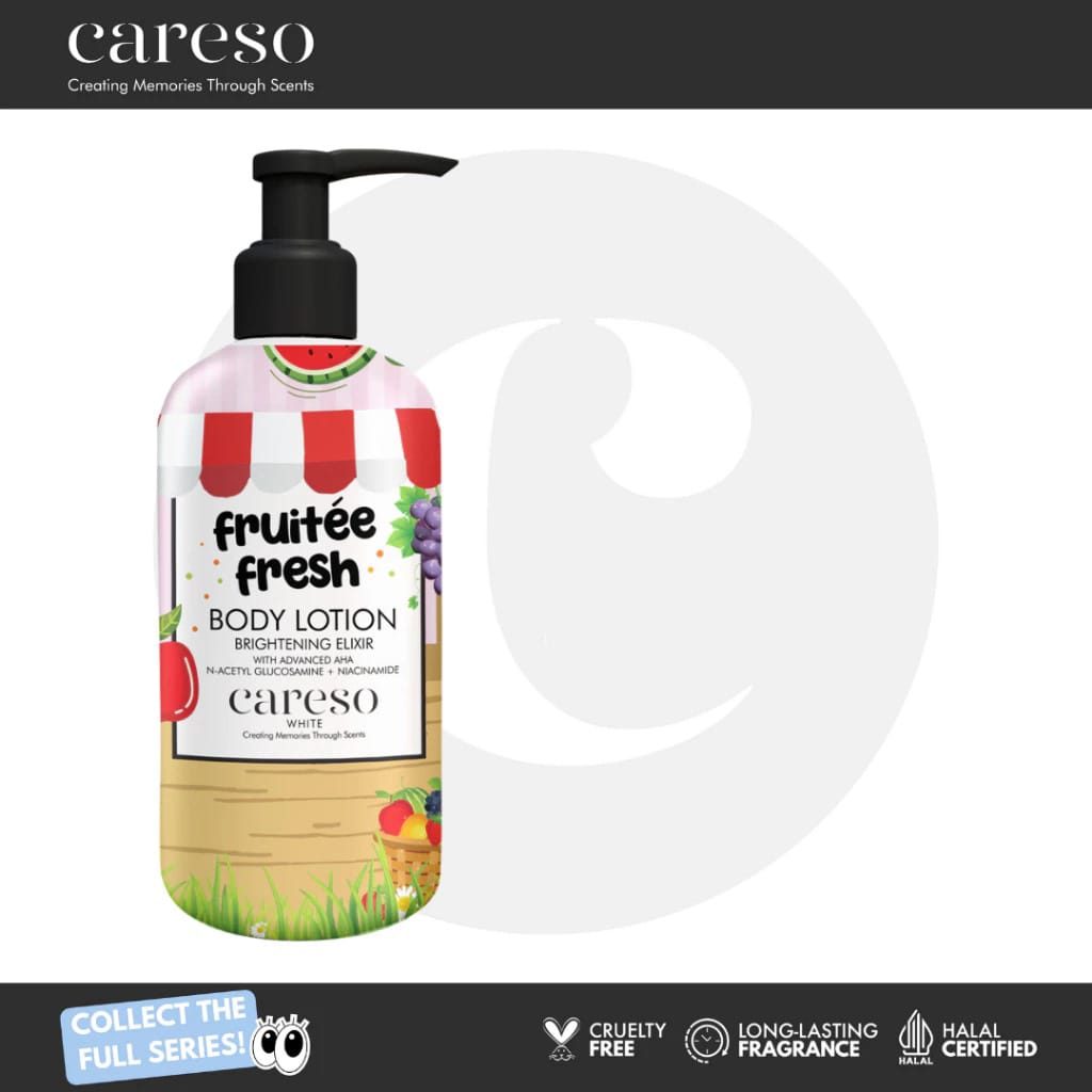 Careso Body Lotion Brightening Elixir 300ml (Pump) - Fruitee Fresh