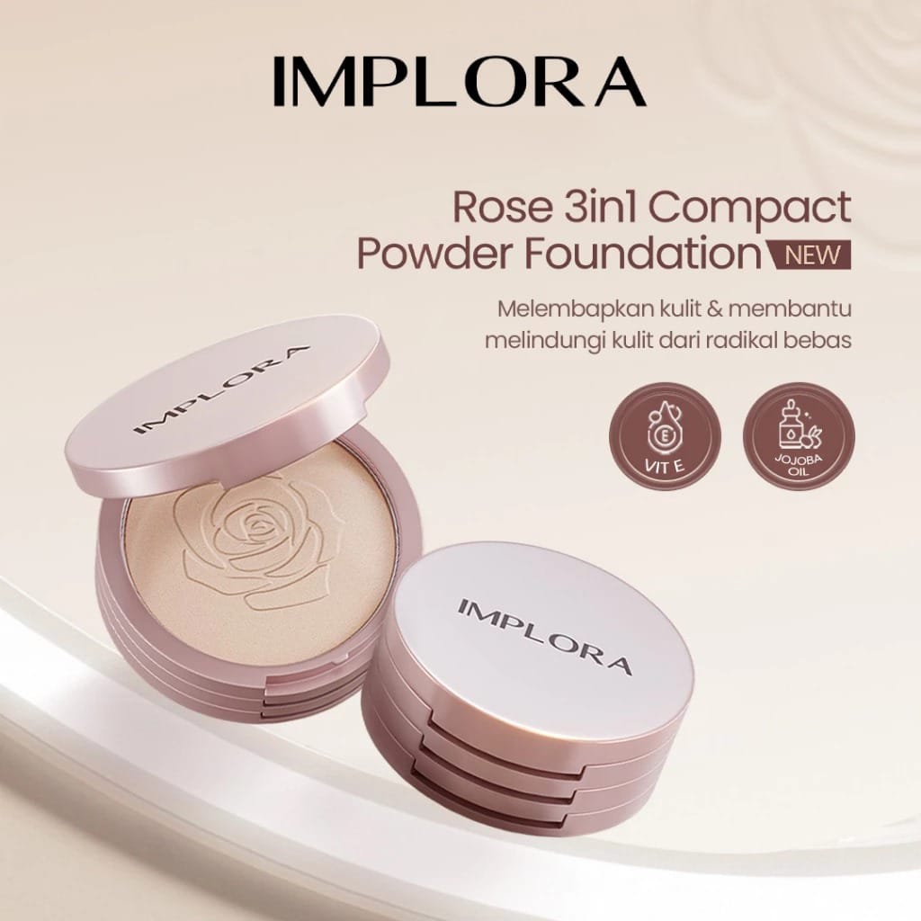 Implora Rose 3in1 Compact Powder Foundation