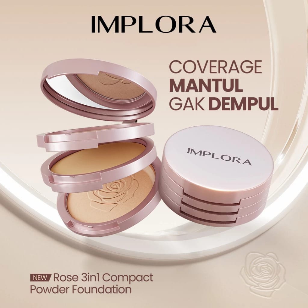 Implora Rose 3in1 Compact Powder Foundation