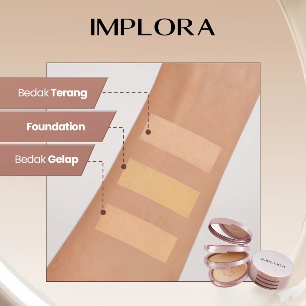 Implora Rose 3in1 Compact Powder Foundation