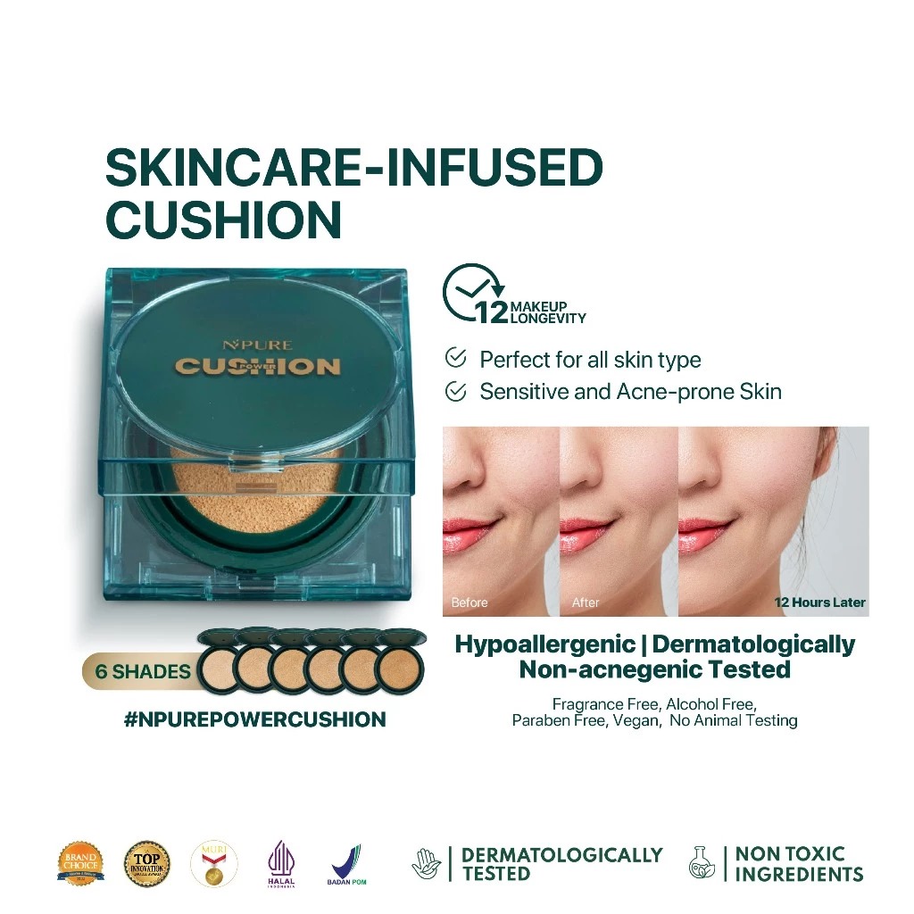 (Buy1 Get1) Npure Power Cushion Flawless Matte FULL + REFILL - Almond