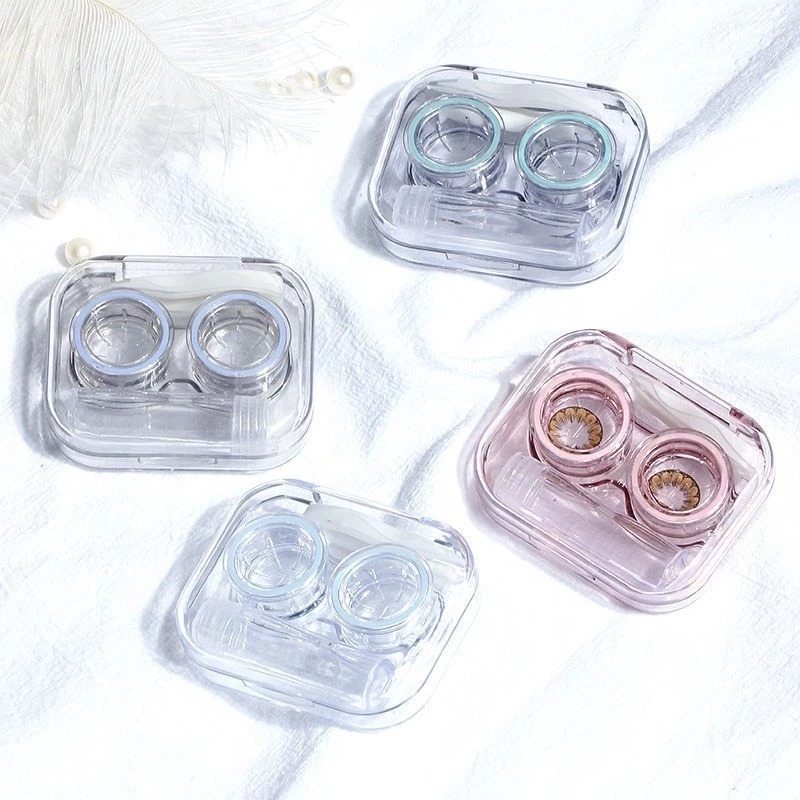 Tempat Softlens Bening + Jepitan - UNGU (Wadah Soflens / Lensa Kontak dan Jepitan)