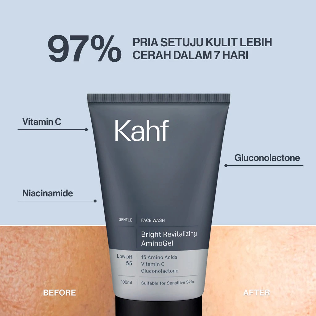 Kahf Face Wash 100ml - Bright Revitalizing AminoGel