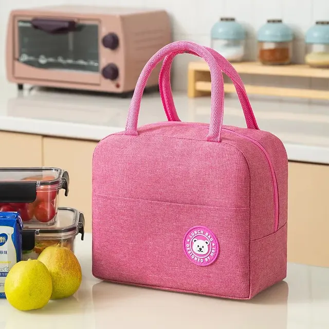 Tas Bekal Polos Oxford - PINK (Insulated / Cooler Lunch Bag)