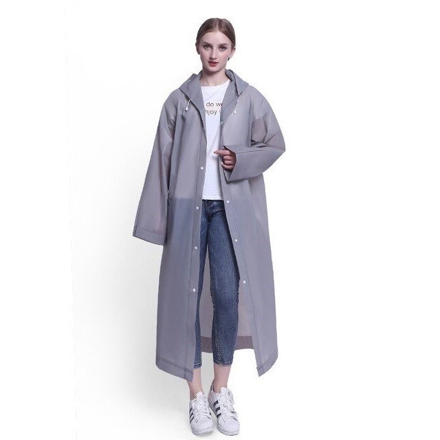 Jas Hujan Ponco Eva DEWASA - GREY (Lightweight Raincoat)