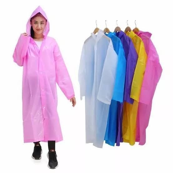 Jas Hujan Ponco Eva DEWASA - GREY (Lightweight Raincoat)