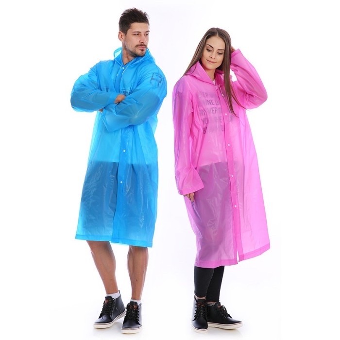 Jas Hujan Ponco Eva DEWASA - GREY (Lightweight Raincoat)