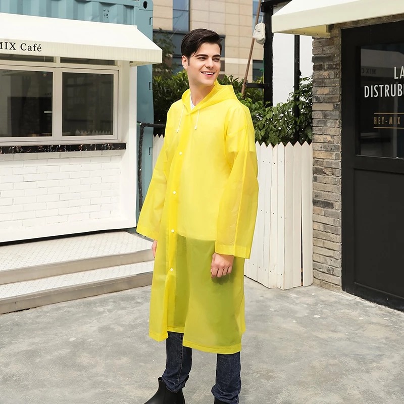 Jas Hujan Ponco Eva DEWASA - KUNING (Lightweight Raincoat)