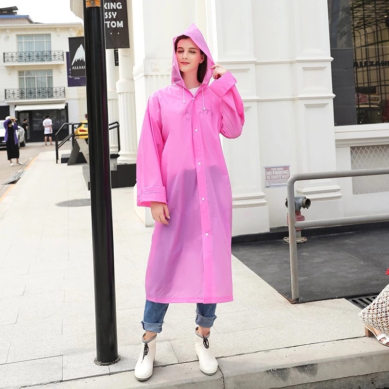 Jas Hujan Ponco Eva DEWASA - PINK (Lightweight Raincoat) Jas Hujan Ponco Eva DEWASA - PINK (Lightweight Raincoat)