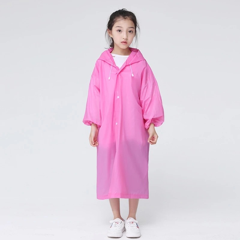 Jas Hujan Ponco Eva ANAK - PINK (Lightweight Raincoat)