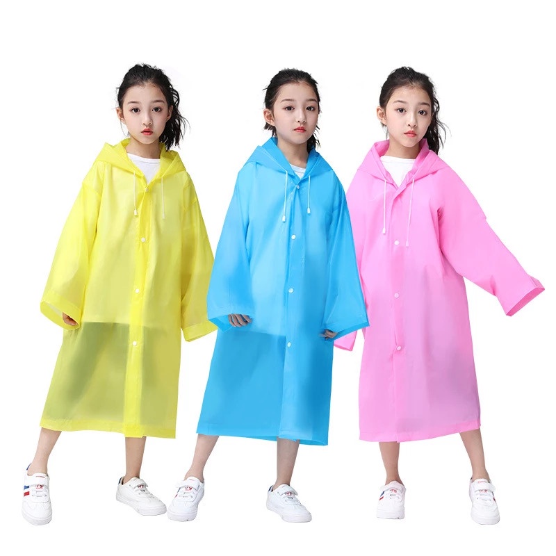 Jas Hujan Ponco Eva ANAK - PINK (Lightweight Raincoat)