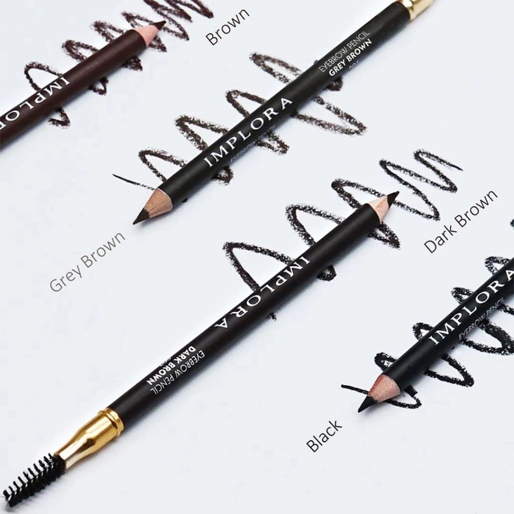 (PAKET ISI 12) Implora Pensil Alis GREY BROWN (Eyebrow Pencil)