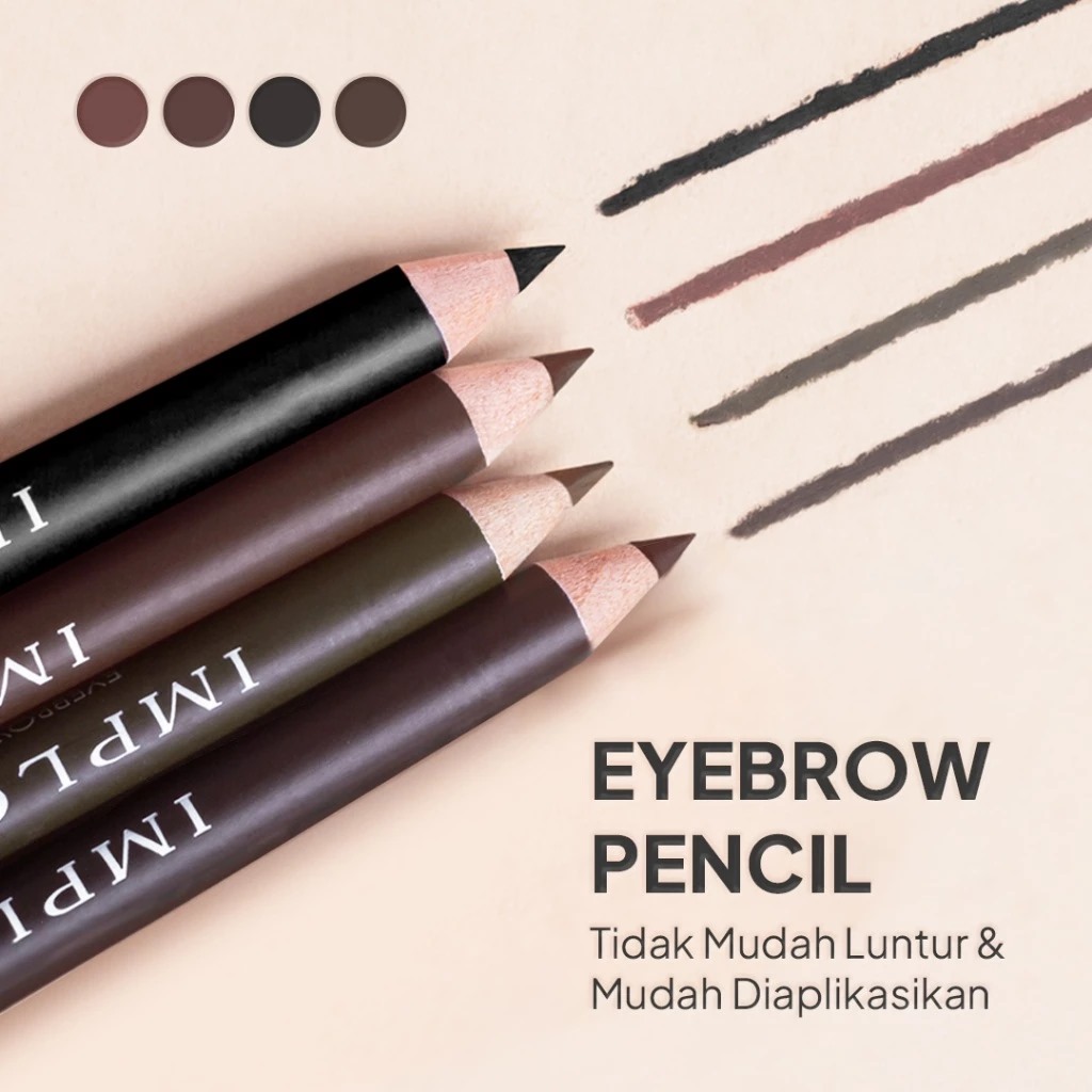 (PAKET ISI 12) Implora Pensil Alis DARK BROWN (Eyebrow Pencil)