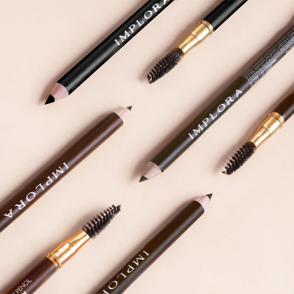 (PAKET ISI 12) Implora Pensil Alis DARK BROWN (Eyebrow Pencil)