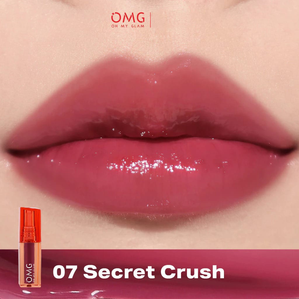 Oh My Glam Glassy Lip Tint - 07 Secret Crush 2gr (OMG)
