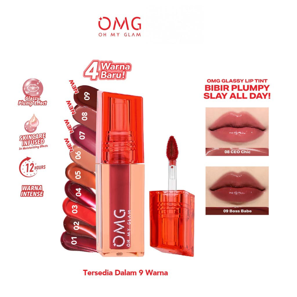 Oh My Glam Glassy Lip Tint - 08 Ceo Chic 2gr (OMG)